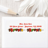 Shish Kebab Vegetable BBQ Picnic Cookout Labels (Insitu)