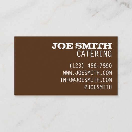 Shish Kebab Vegetable Skewer Picnic Catering Chef Visitekaartje (Achterkant)