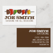 Shish Kebab Vegetable Skewer Picnic Catering Chef Visitekaartje (Voorkant / Achterkant)