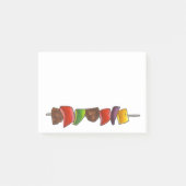 Shish Kebab Veggie Meat Skewer Grilling Cookout Post-it® Notes (Voorkant)