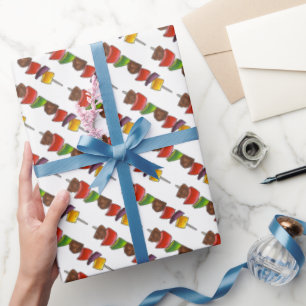 Shish Kebab Veggie Skewer Grilling Food Cookout Cadeaupapier