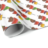 Shish Kebab Veggie Skewer Grilling Food Cookout Cadeaupapier (Rol Hoek)