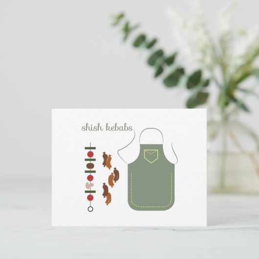 Shish Kebabs Briefkaart (Staand voorkant)