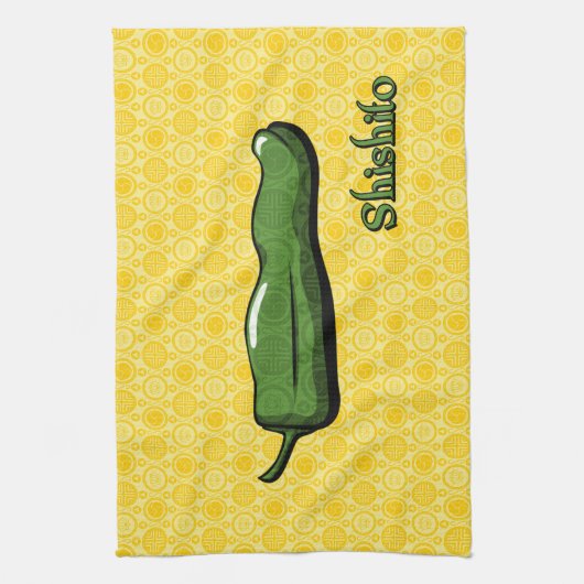 Shishito Chili Pepper Keukenhanddoek (Verticaal)
