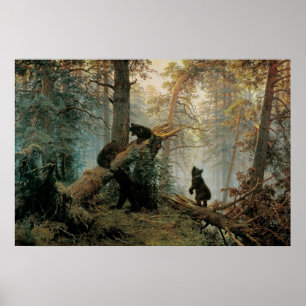 Shishkin, Ivan - Morning in een Pine Forest Poster