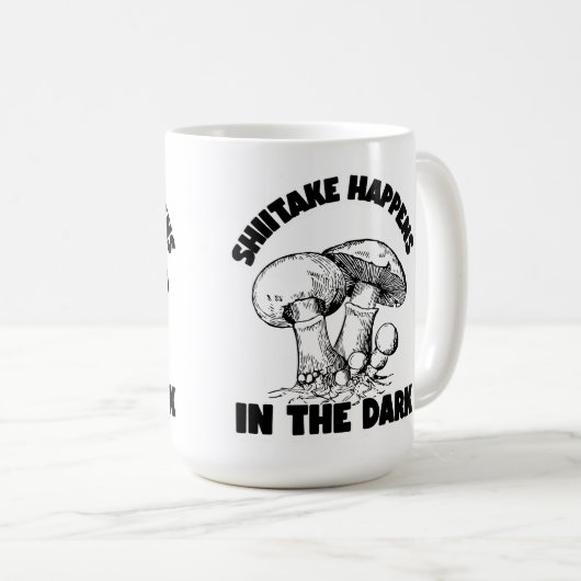 Shitake gebeurt in het donker koffiemok (Voorkant rechts)