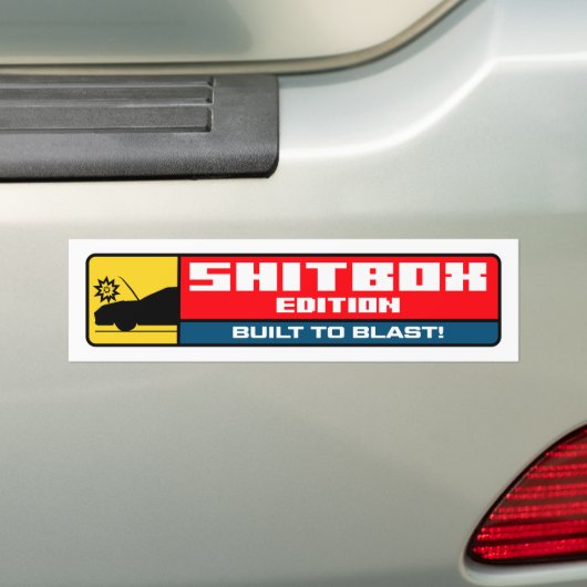 Shitbox-editie gebouwd om te blazen bumpersticker (Op auto)