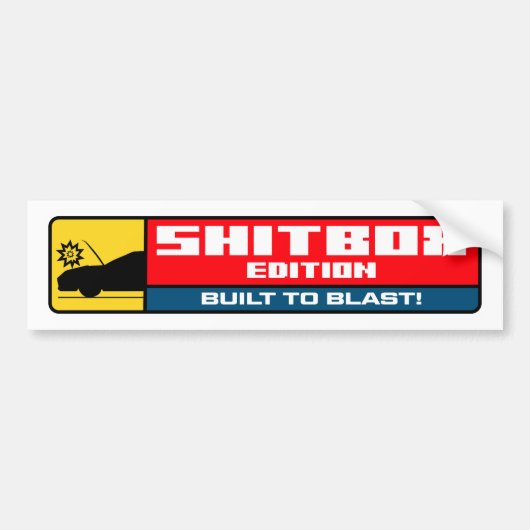 Shitbox Edition - Gebouwd om te ontploffen Bumpersticker (Voorkant)