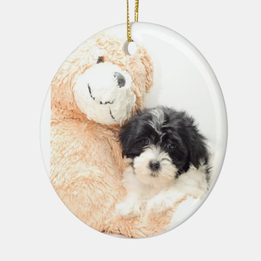 SHITZU EN TEDDY BEAR KERAMISCH ORNAMENT (Links)