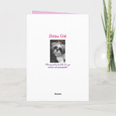 Shitzu Girl Wenskaart Kaart (Achterkant)