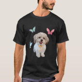 Shitzu met vlinders t-shirt (Voorkant)