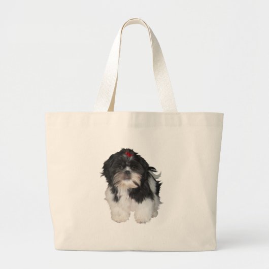 Shitzu Shih Tzu Puppy Dogs Grote Tote Bag (Voorkant)