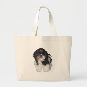 Shitzu Shih Tzu Puppy Honden Grote Tote Bag