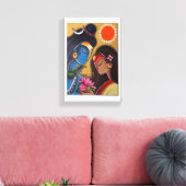 Shiv en Parvati canvas (Insitu (Woonkamer))