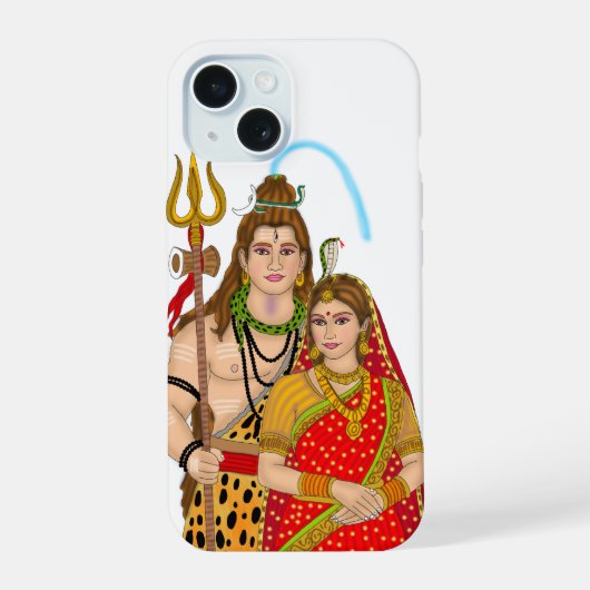 Shiv Parvati Mobiele Hoes iPhone 15 Case (Achterkant)