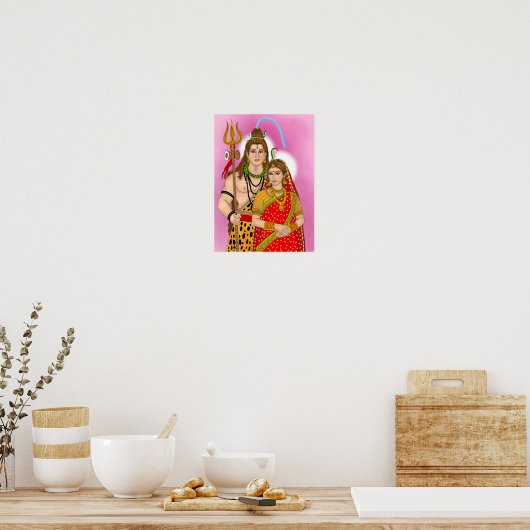 Shiv Parvati-Poster Poster (Keuken)