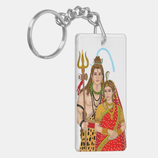 Shiv Parvati Sleutelhanger (Voorkant Links)