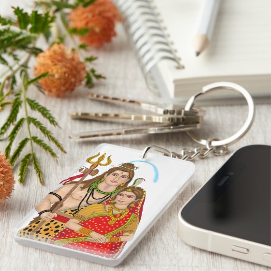 Shiv Parvati Sleutelhanger (Voorkant Rechts)
