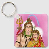 Shiv Parvati Sleutelhanger (Voorkant)