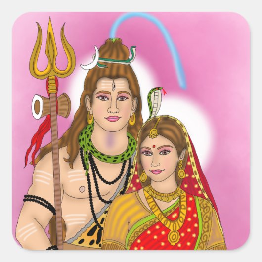 Shiv Parvati Sticker (Voorkant)
