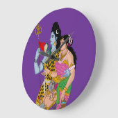 Shiv Parvati Wall Clock Grote Klok (Hoek)