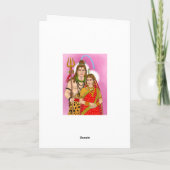 Shiv Parvati-Wenskaart Kaart (Achterkant)