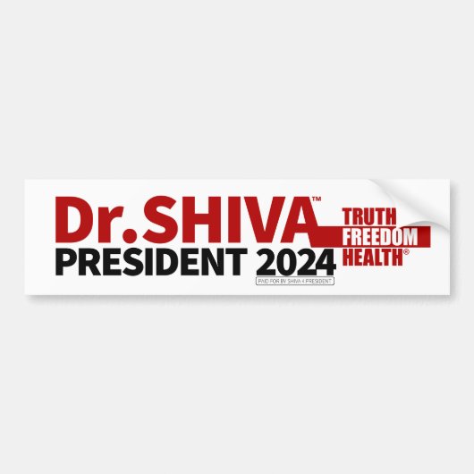 Shiva 4 President Bumpersticker (Voorkant)