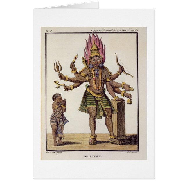 Shiva als Virapatren, Heer met het misvormde Kwaad (Voorkant)