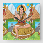 Shiva Clock Vierkante Klok (Voorkant)