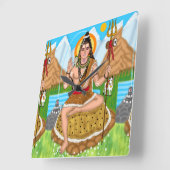 Shiva Clock Vierkante Klok (Hoek)