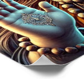 Shiva de asceet - Himalaya yogi in diepe meditatie Poster (Hoek)