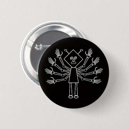 Shiva de Destroyer Ronde Button 5,7 Cm (Voorkant /achterkant)