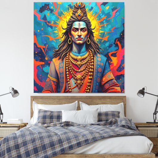 SHIVA DE VERNIETIGER-2 CANVAS AFDRUK (Insitu (Slaapkamer))
