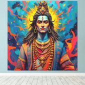 SHIVA DE VERNIETIGER-2 CANVAS AFDRUK (Insitu (Houten vloer))