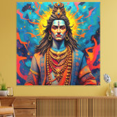 SHIVA DE VERNIETIGER-2 CANVAS AFDRUK (Insitu (Woonkamer))