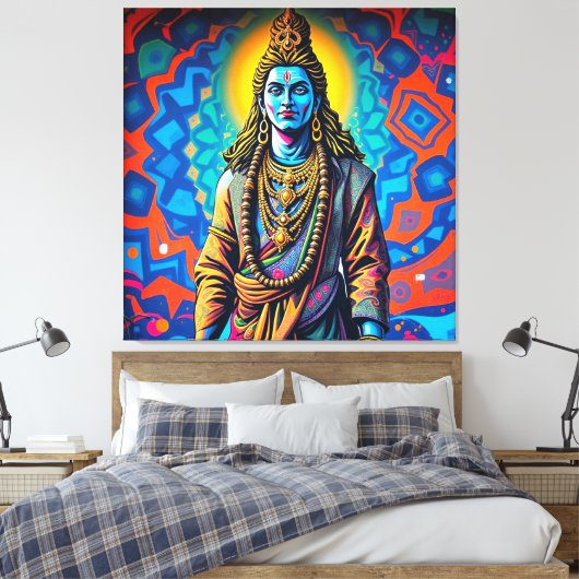 SHIVA DE VERNIETIGER-3 CANVAS AFDRUK (Insitu (Slaapkamer))