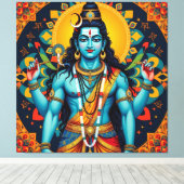 SHIVA DE VERNIETIGER-4 CANVAS AFDRUK (Insitu (Houten vloer))