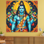 SHIVA DE VERNIETIGER-4 CANVAS AFDRUK (Insitu (Woonkamer))