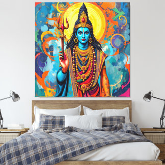 SHIVA DE VERNIETIGER CANVAS AFDRUK