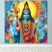 SHIVA DE VERNIETIGER CANVAS AFDRUK (Insitu (Houten vloer))