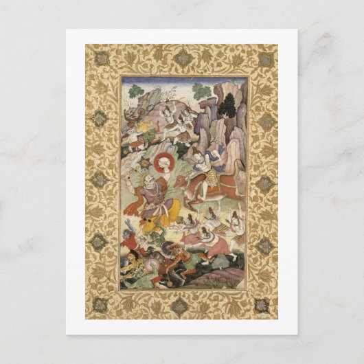 Shiva doodt de Demon Andhaka, c.1585-90 Briefkaart (Voorkant)