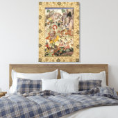 Shiva doodt de Demon Andhaka, c.1585-90 Canvas Afdruk (Insitu (Slaapkamer))