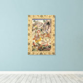 Shiva doodt de Demon Andhaka, c.1585-90 Canvas Afdruk (Insitu (Houten vloer))