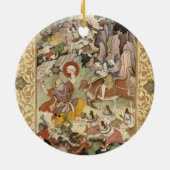 Shiva doodt de Demon Andhaka, c.1585-90 Keramisch Ornament (Achterkant)