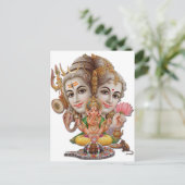 Shiva en familie briefkaart (Staand voorkant)