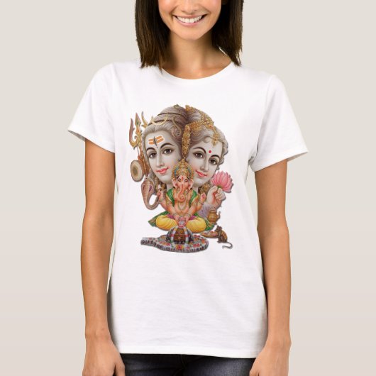Shiva en familie t-shirt (Voorkant)