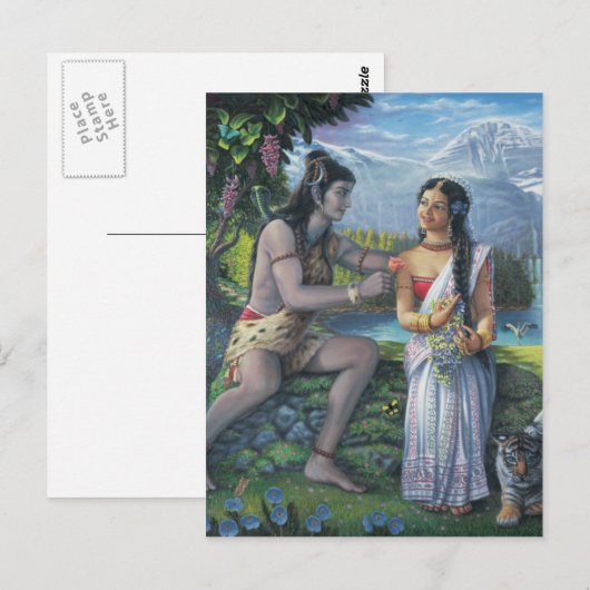 Shiva en Parvati - Het alleszins kwaadaardige paar Briefkaart (Voorkant / Achterkant)