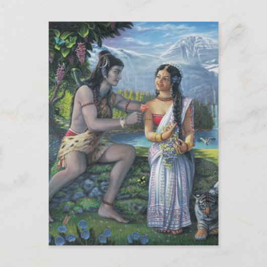 Shiva en Parvati - Het alleszins kwaadaardige paar Briefkaart (Voorkant)