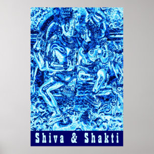 Shiva en Shakti Embrace Poster