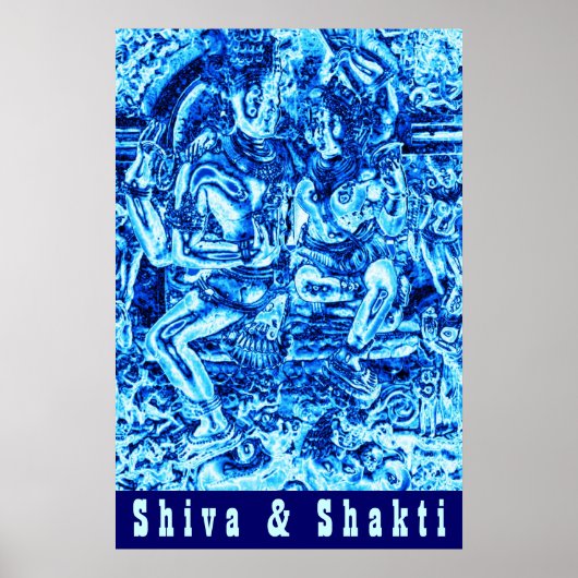 Shiva en Shakti Embrace Poster (Voorkant)